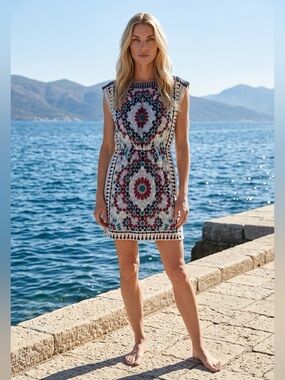 Maje Mosaic print Mini Dress/Tunic
European size 3-US size large